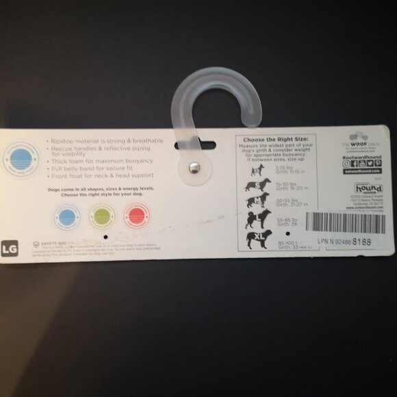 Brand New Outward Hound Orange & Grey Size Large Dog Life Jacket - Picture 2 of 7